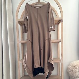 By OLALA Brown Asymmetrical Dress